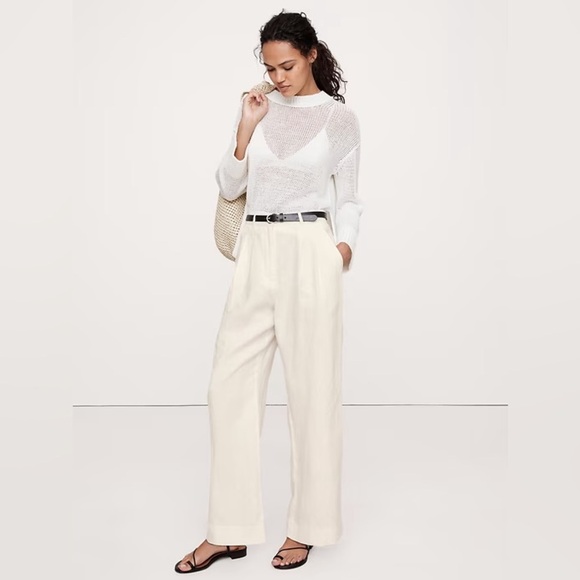 Banana Republic Pants - NWT! Banana Republic Soho High-Rise Wide-Leg Linen Pant - Size 6